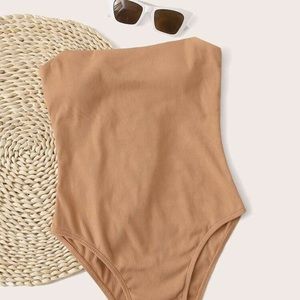 Ribbed one piece bikini